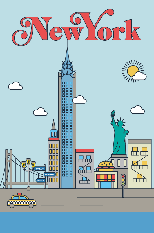 New york city poster - TenStickers