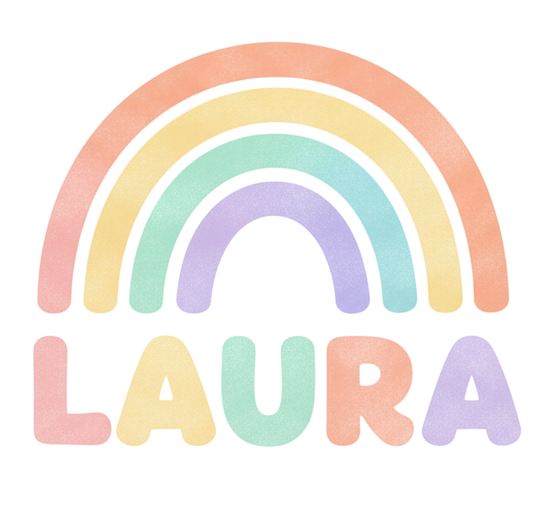 Customisable poster with name rainbow design - TenStickers