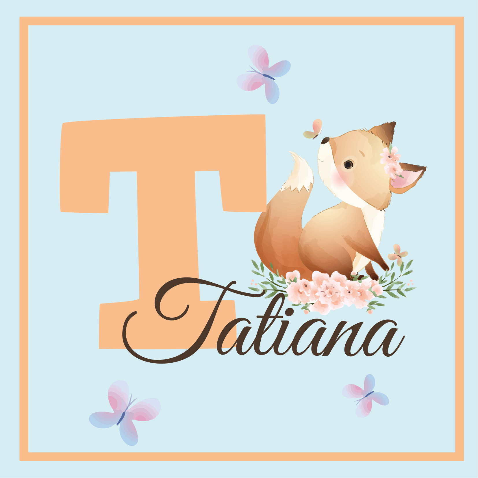 Customisable poster of the t friendly fox - TenStickers