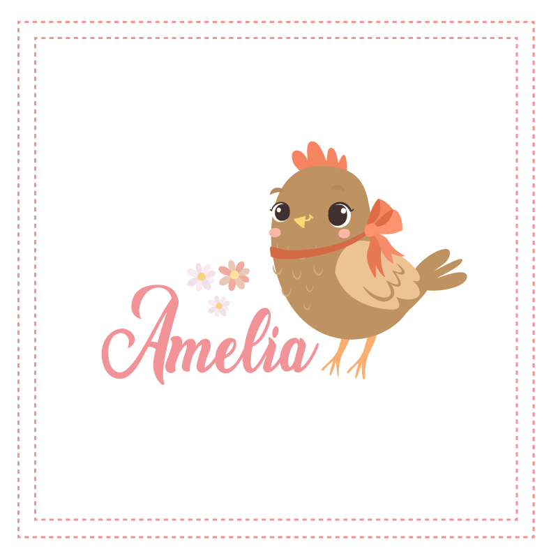 Customisable poster of adorable bird design - TenStickers