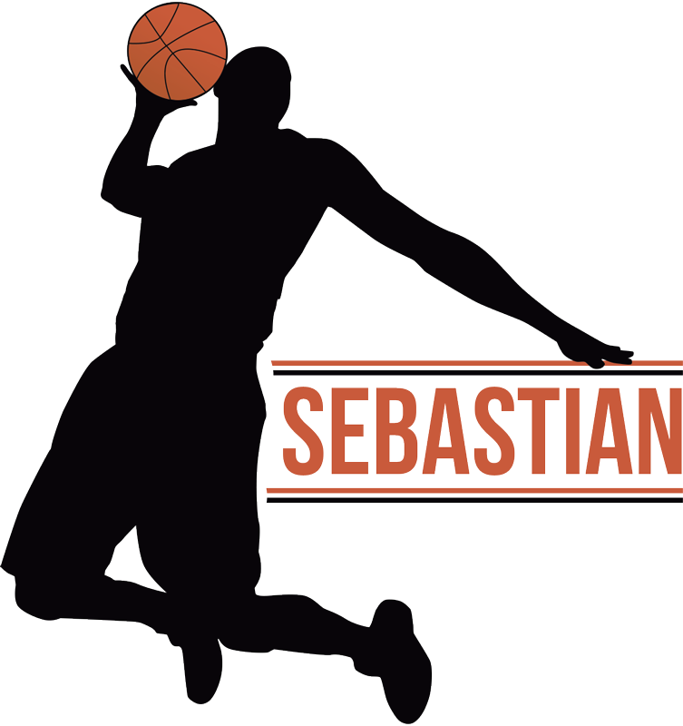 Basketball poster featuring personalized player name - TenStickers