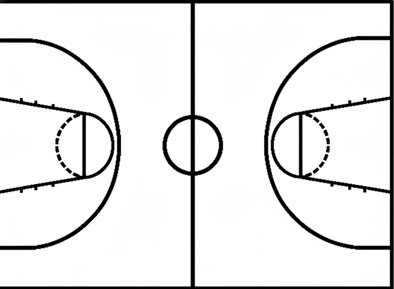 Basketball poster decorative vinyl basketball court - TenStickers