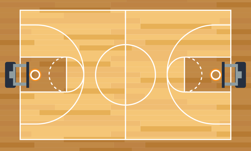 Basketball poster youth vinyl basketball court mat - TenStickers
