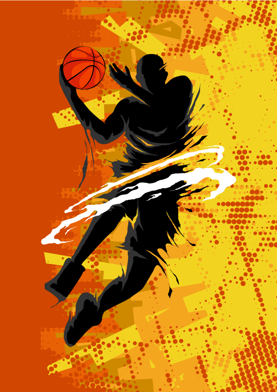 Basketball poster featuring basketball player - TenStickers