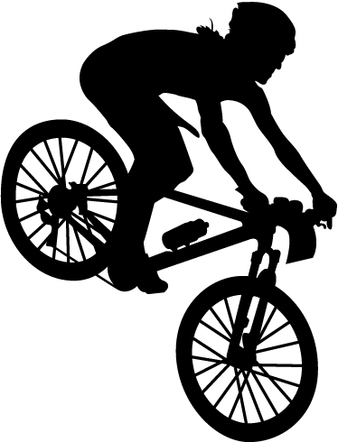 Cycling poster mountain bike silhouette vinyl decor - TenStickers