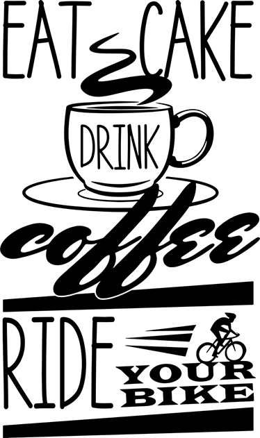 Cycling poster coffee and cycling wall art - TenStickers