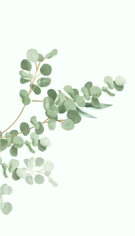 Plant poster bohemian leaves pattern - TenStickers