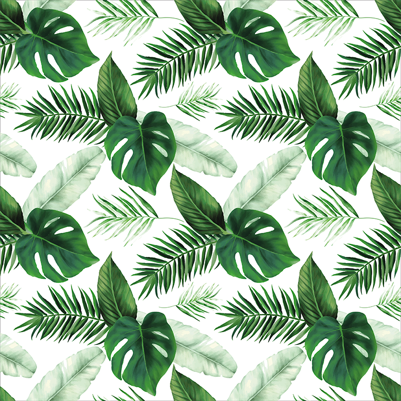 Plant poster featuring tropical leaves illustration - TenStickers