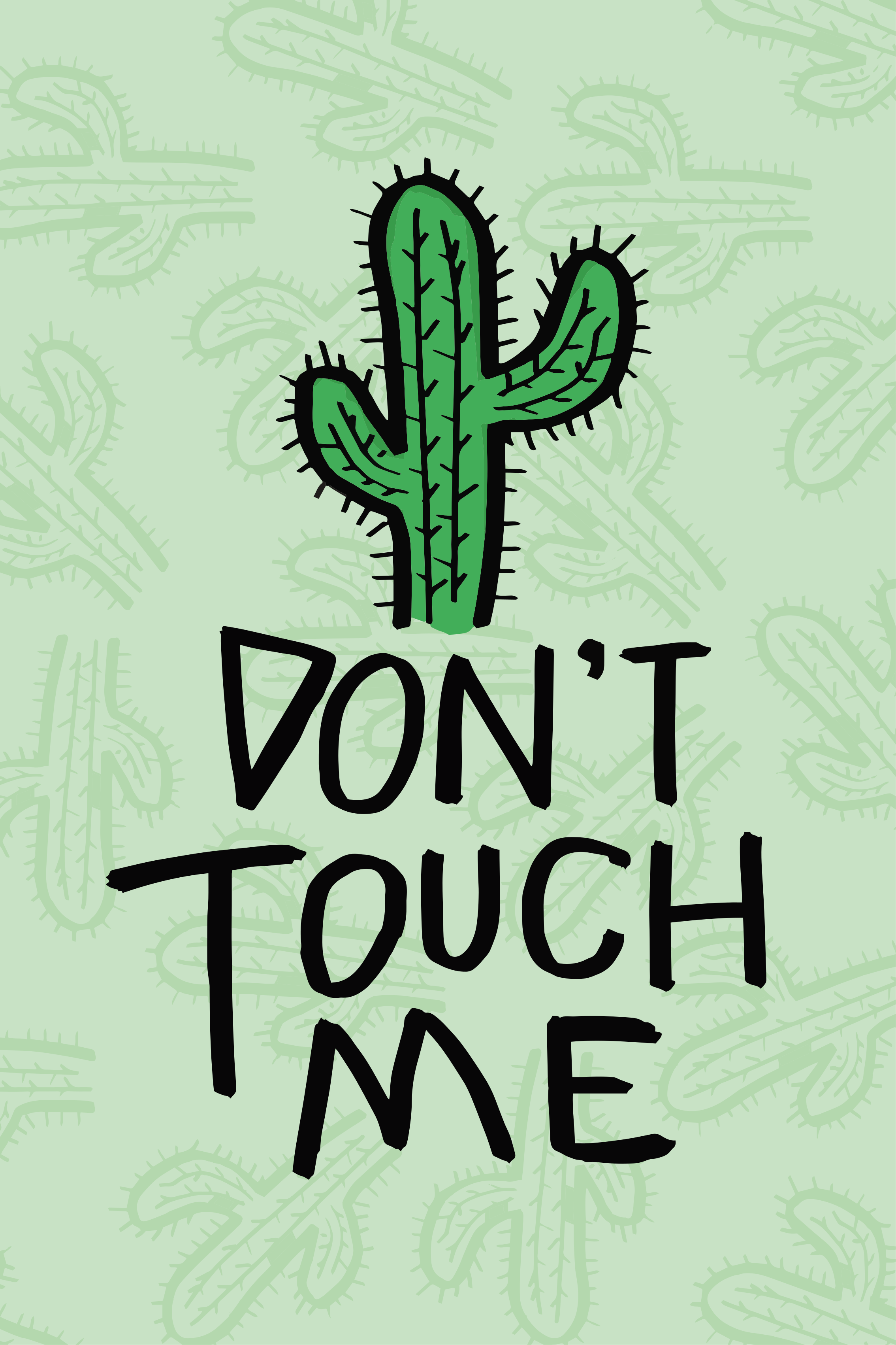 Plant poster cactus with humorous quote - TenStickers