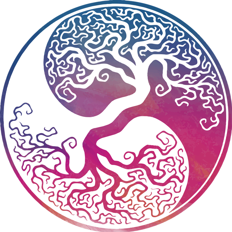 Tree poster yin yang tree life wall sticker - TenStickers