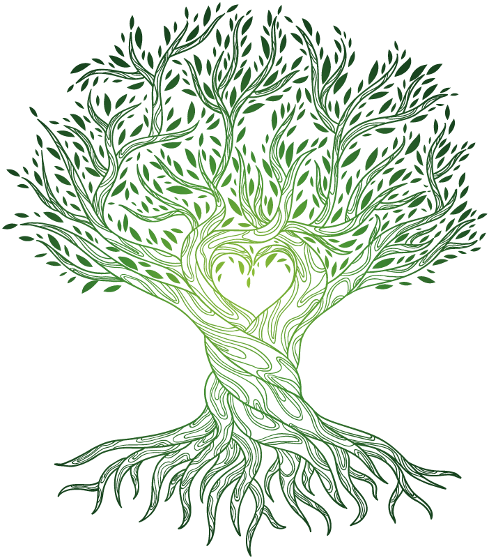 Tree poster tree of life heart center - TenStickers