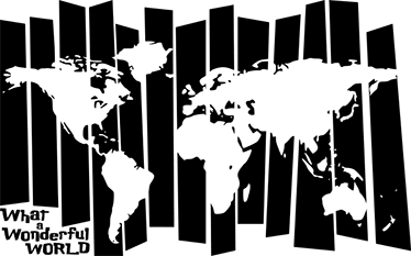 Map poster retro world vinyl - TenStickers