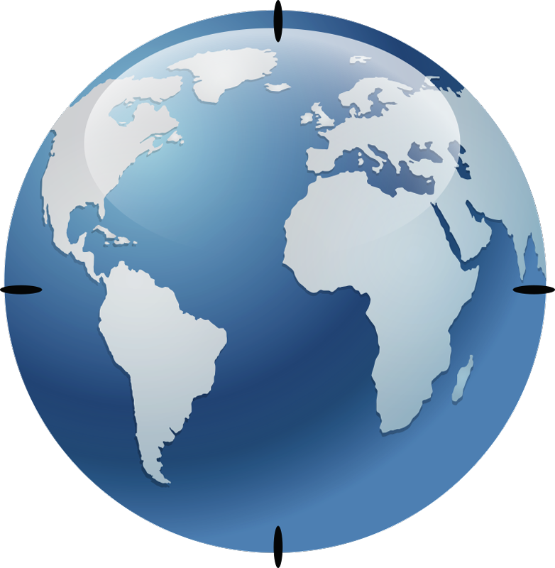 Map poster of clock world map with water effect - TenStickers