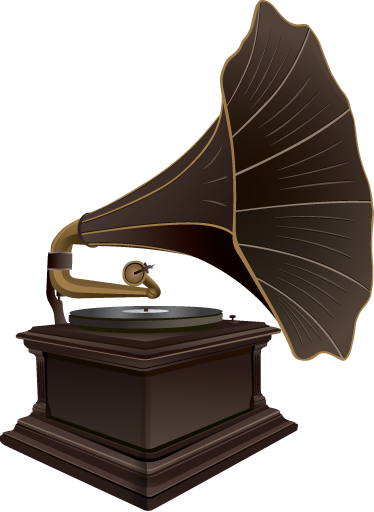 Music poster vintage gramophone decor vinyl - TenStickers