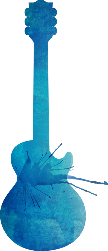 Music poster splatter guitar vinyl decor - TenStickers
