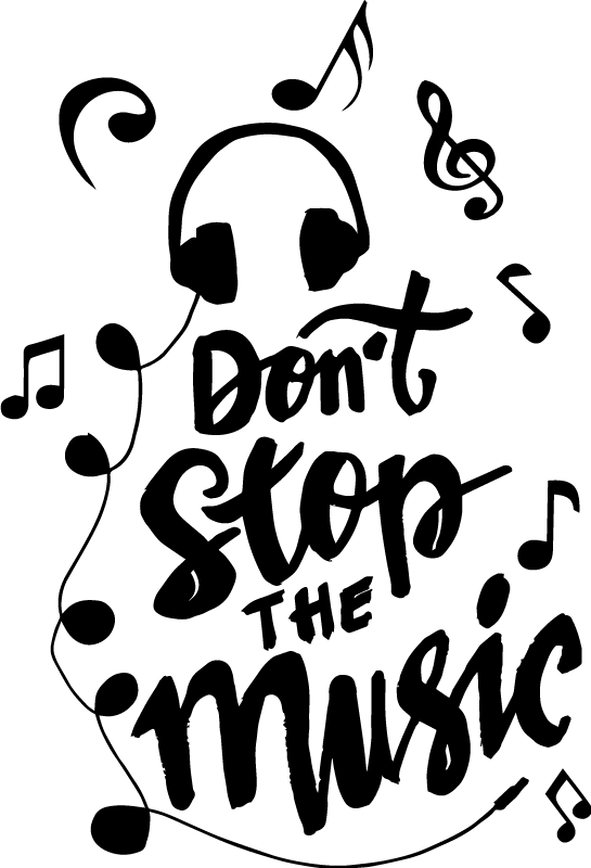 Music poster featuring a composition of notes - TenStickers