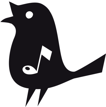 Music poster singing bird wall decal - TenStickers