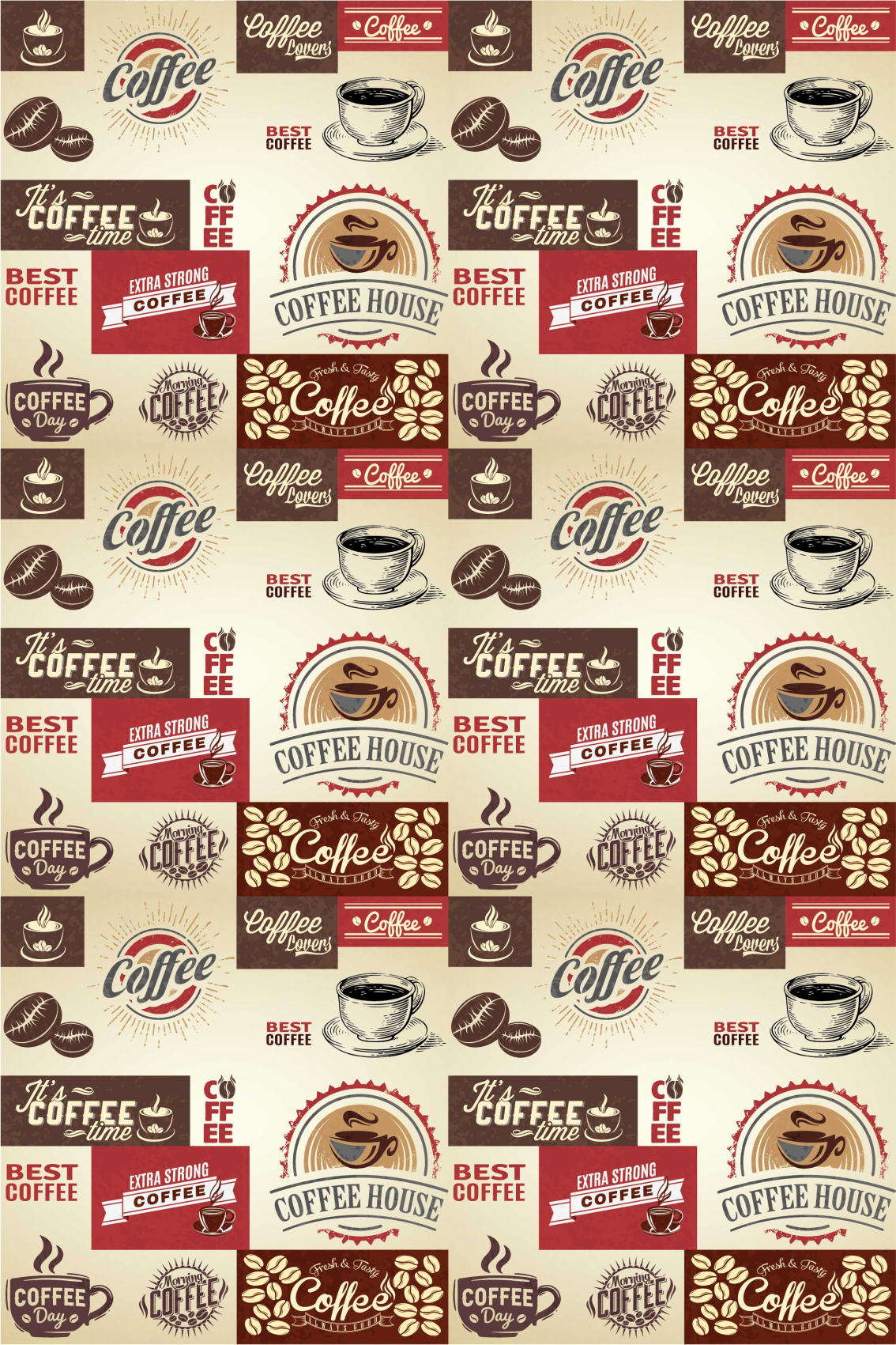 Vintage poster retro coffee - TenStickers