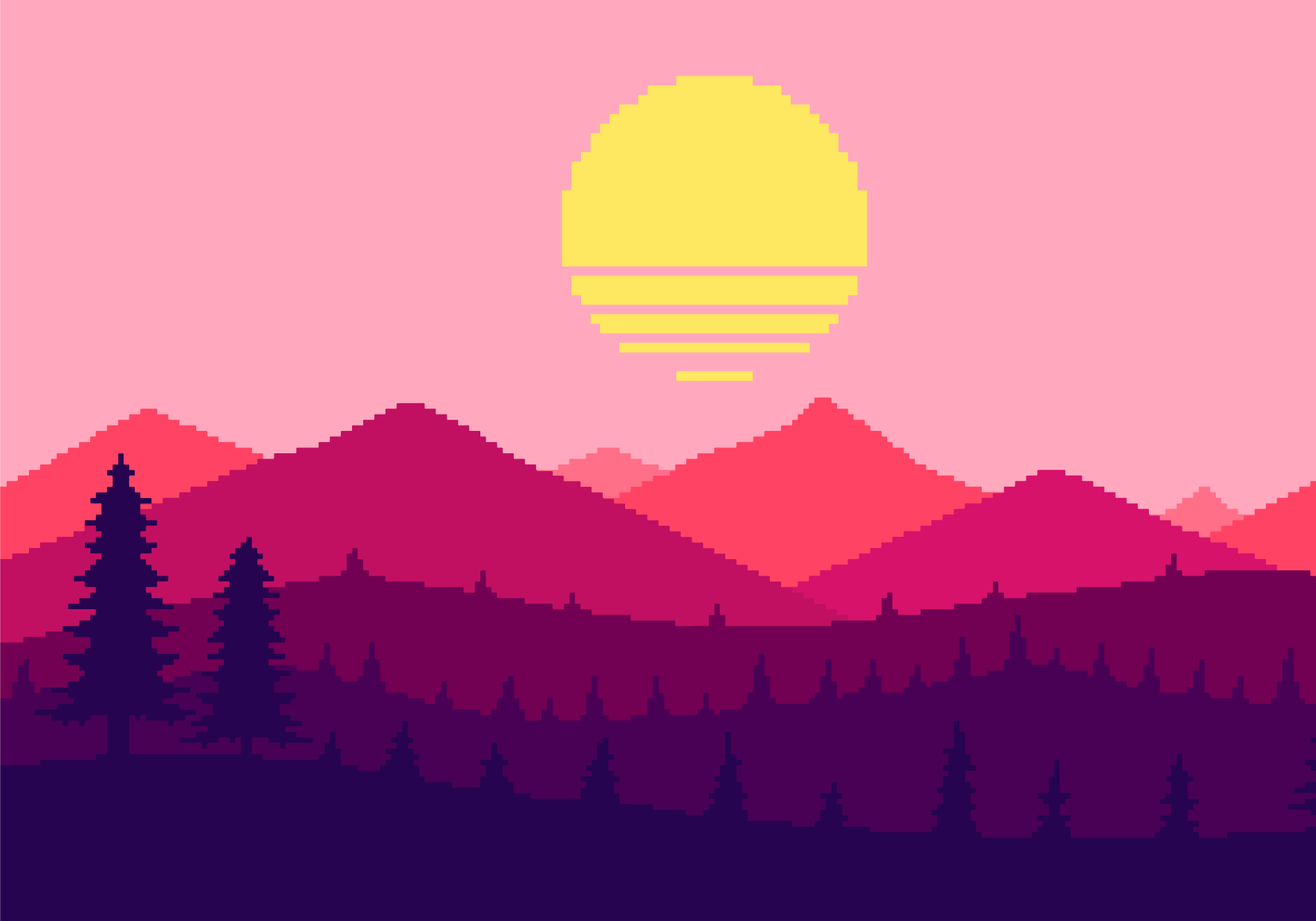 Landscape poster sunset aesthetic wall art - TenStickers