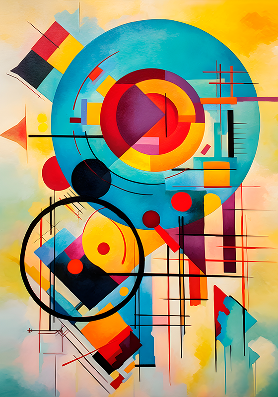 Abstract poster in abstract expressionism style - TenStickers
