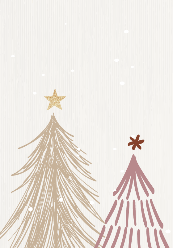 Christmas poster minimalist christmas tree - TenStickers