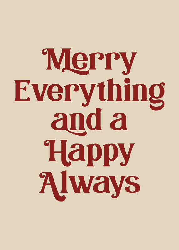 Christmas poster everything and always joyful - TenStickers