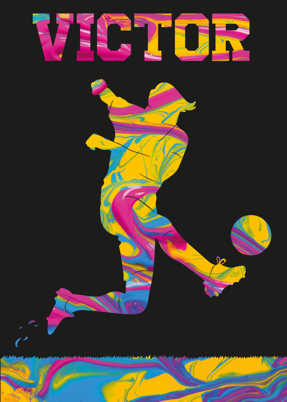 Football poster soccer art print for fans - TenStickers