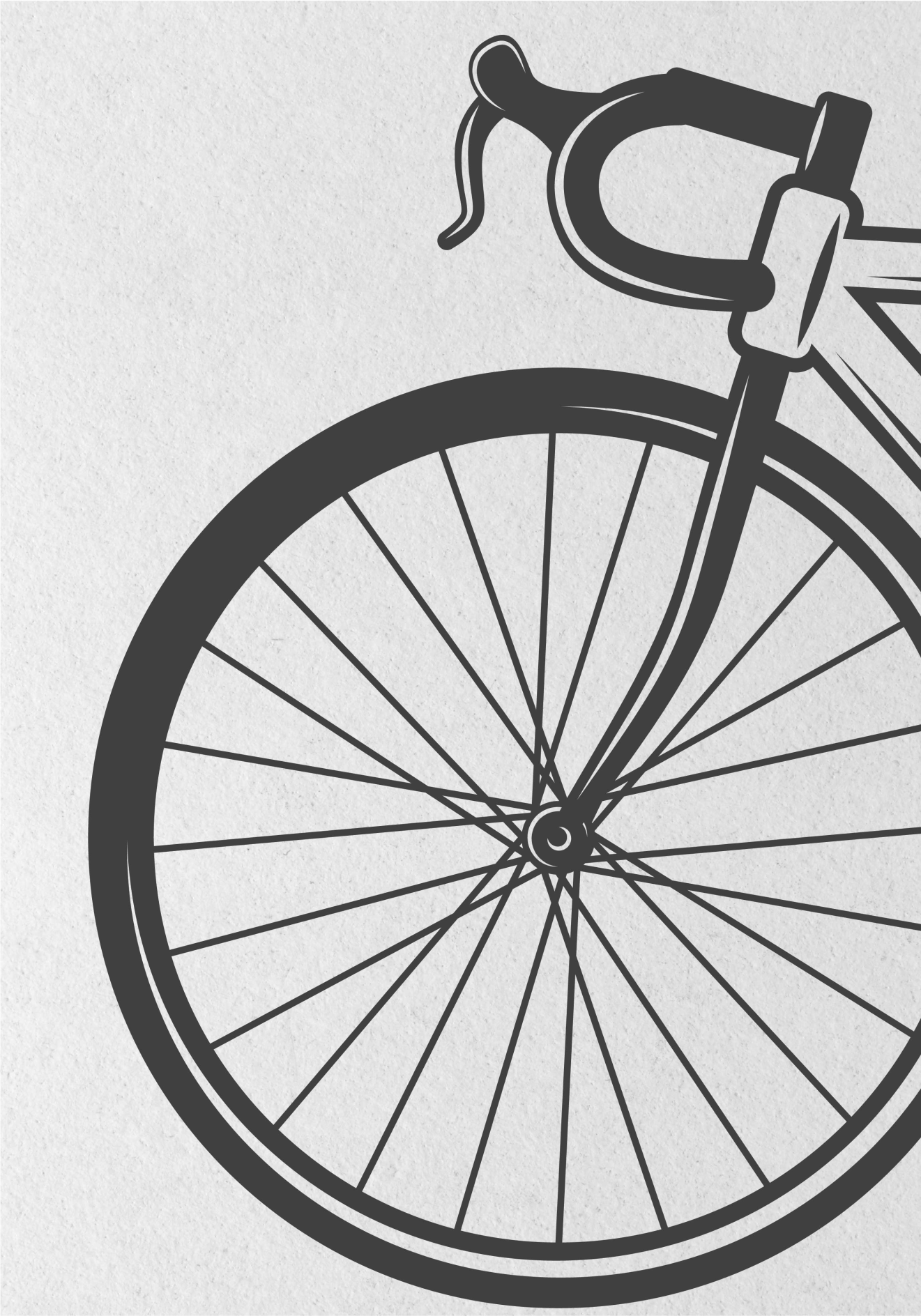 Cycling poster minimalist bicycle - TenStickers