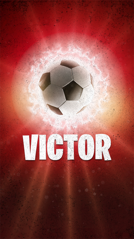 Football poster with personalized fireball design - TenStickers