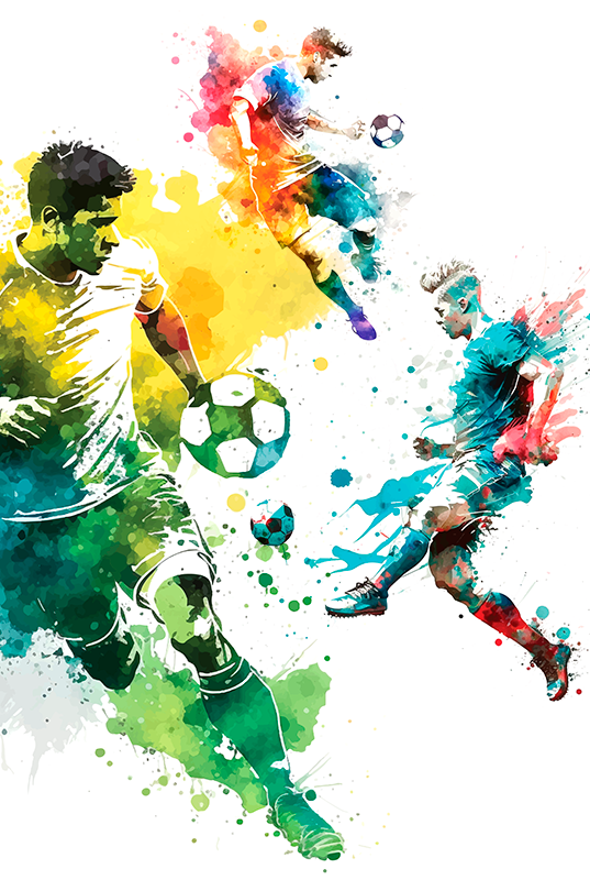 Football poster sports in action - TenStickers