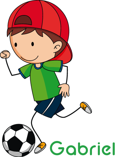 Football poster customizable child football - TenStickers