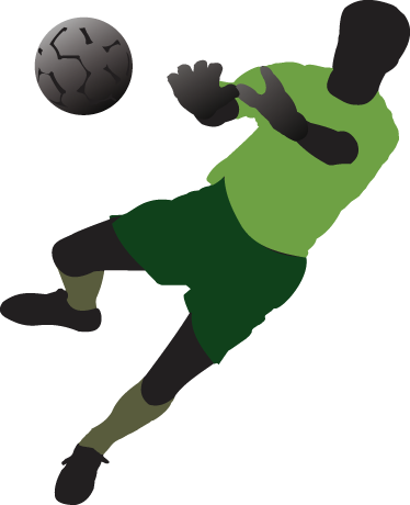 Football poster of a stretched youth goalkeeper - TenStickers
