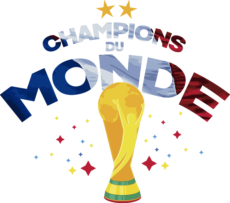 Football poster world champions vinyl fr - TenStickers
