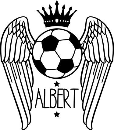 Customizable winged ball vinyl football poster - TenStickers