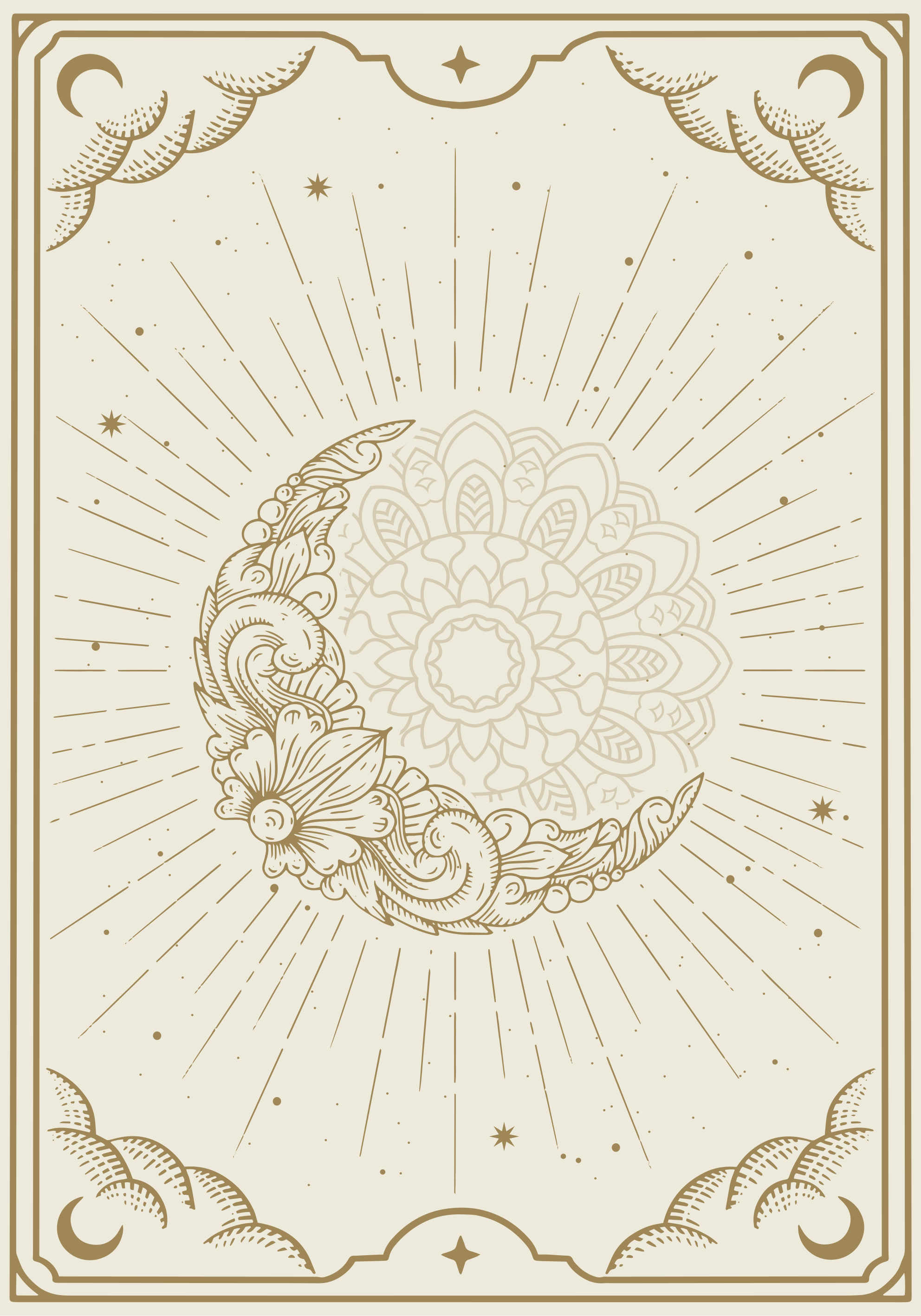 Moon Mandala poster for wall - TenStickers