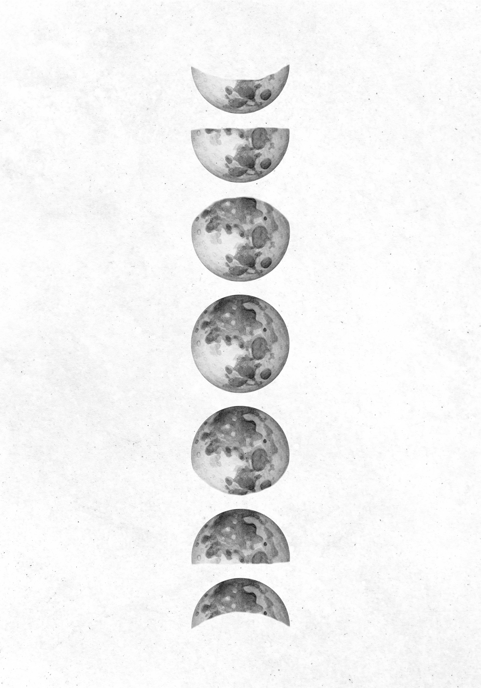 Moon phases poster for wall - TenStickers