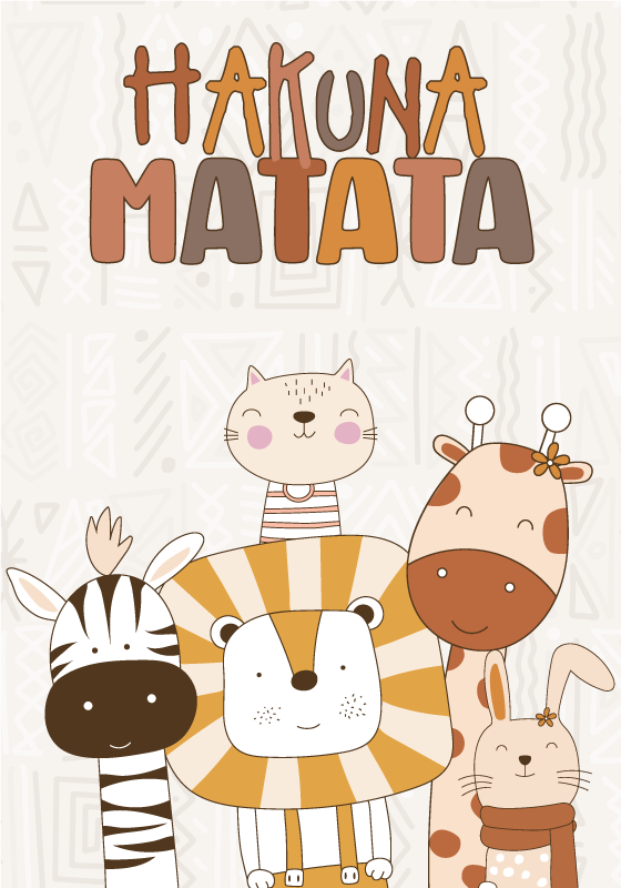 Hakuna matata nursery poster - TenStickers