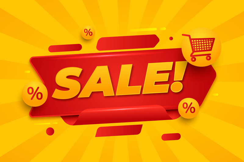 Sale promo title wall poster - TenStickers