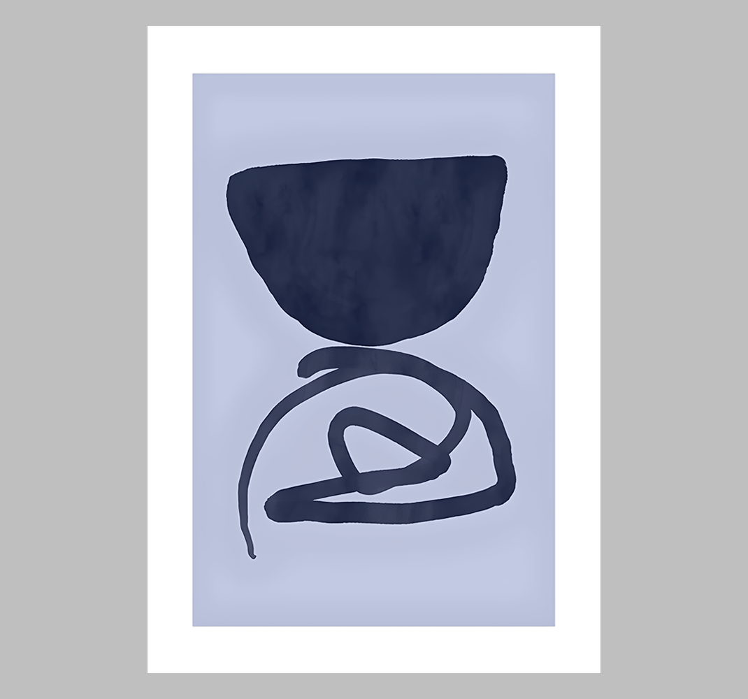 Purple frame abstract art poster - TenStickers