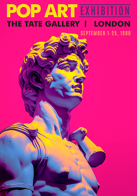 Pop Art Exhibition Living Room Poster - TenStickers