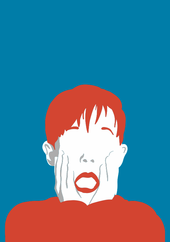 scared kid poster - TenStickers