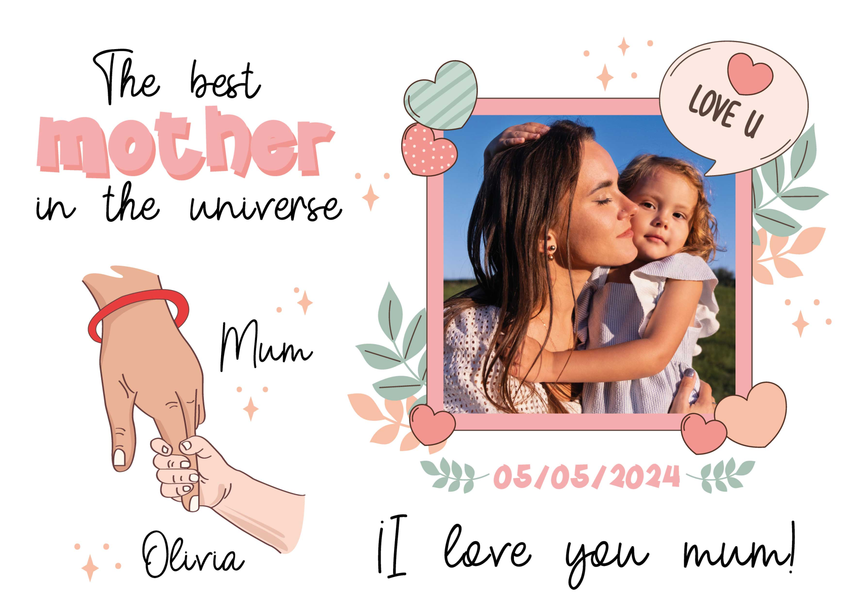 Best mother in the universe wall poster gift - TenStickers