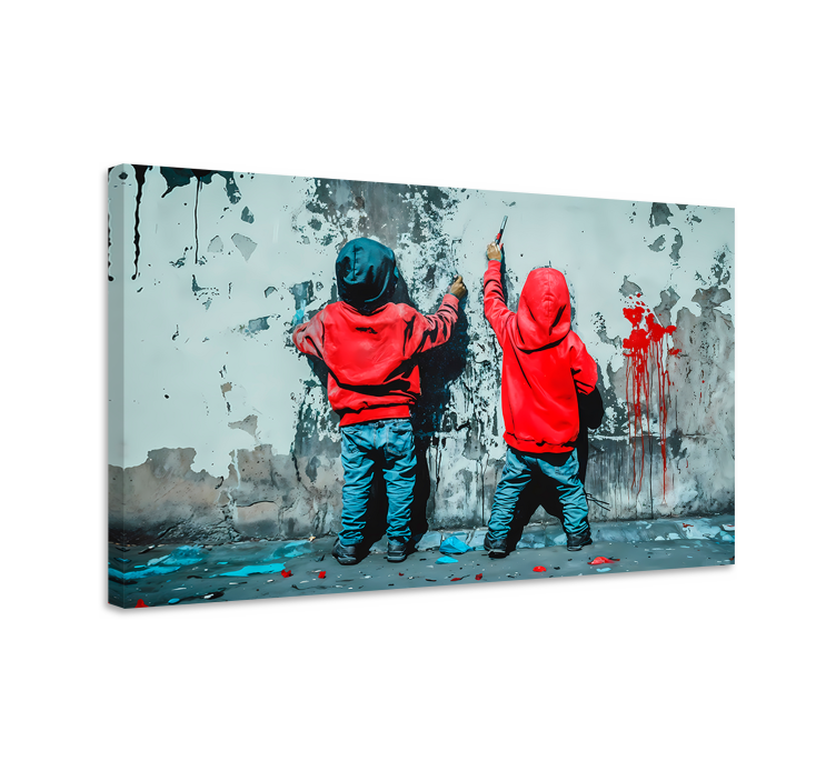 Painting of boys canvas art  - TenStickers
