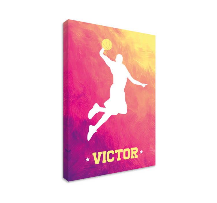 Personalised basketball player  canvas - TenStickers