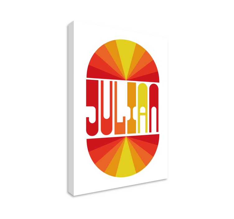 Sunrise Custom Name retro canvas - TenStickers
