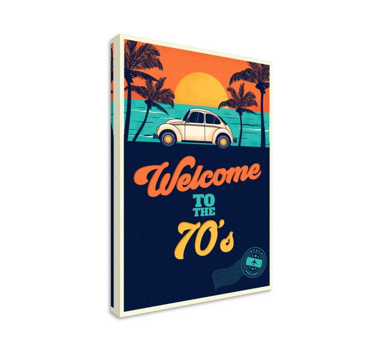 Retro Beachside Poster vintage wall prints - TenStickers