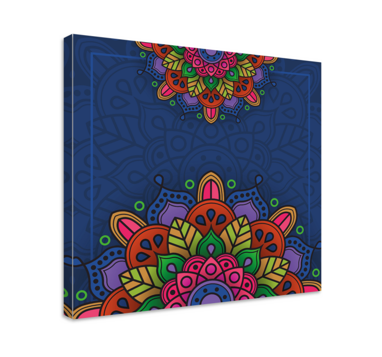 Colourful mandala canvas wall art - TenStickers