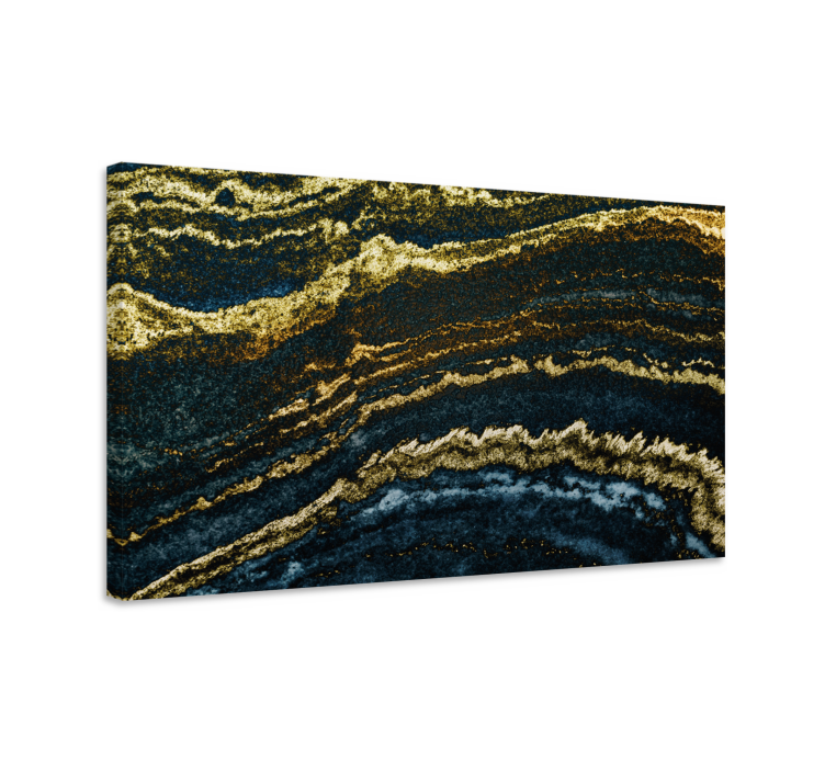 Modern gold 3D canvas prints - TenStickers
