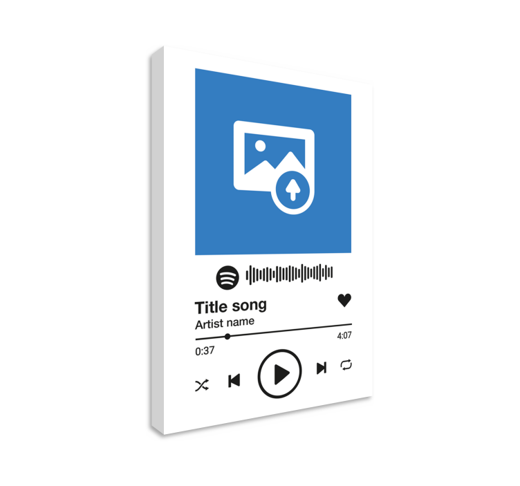 Spotify music white background canvas art - TenStickers