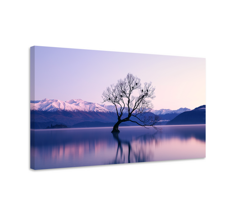 Serene mountain reverberation landscape canvas - TenStickers